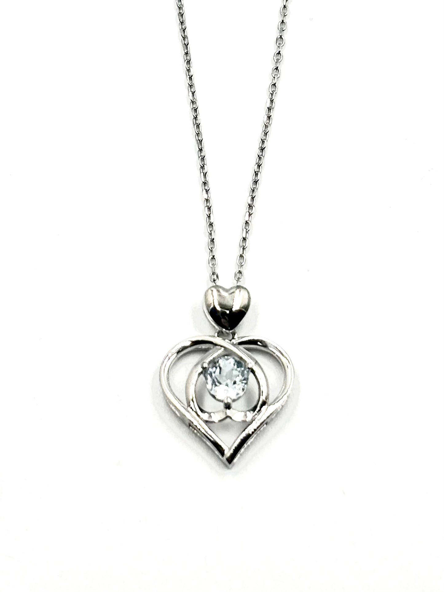 Azure Heart Sterling Silver Necklace