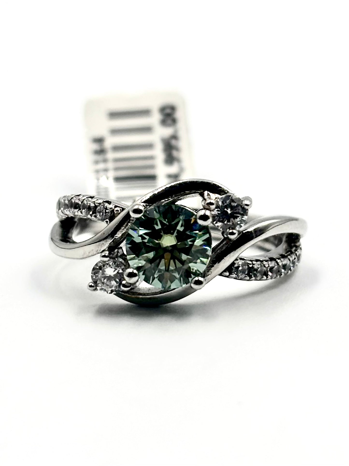 Turquoise Moissanite Ring
