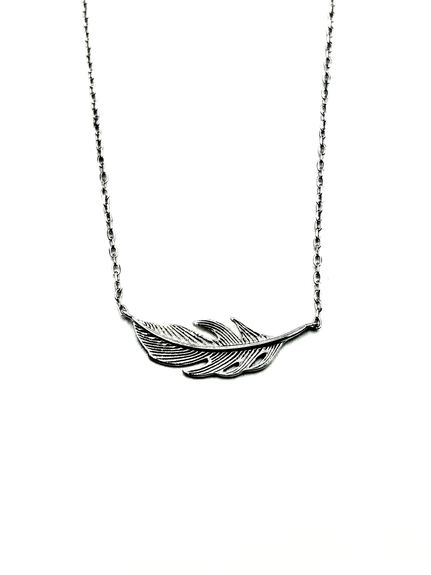 Whispering Feather Necklace in Sterling Silver