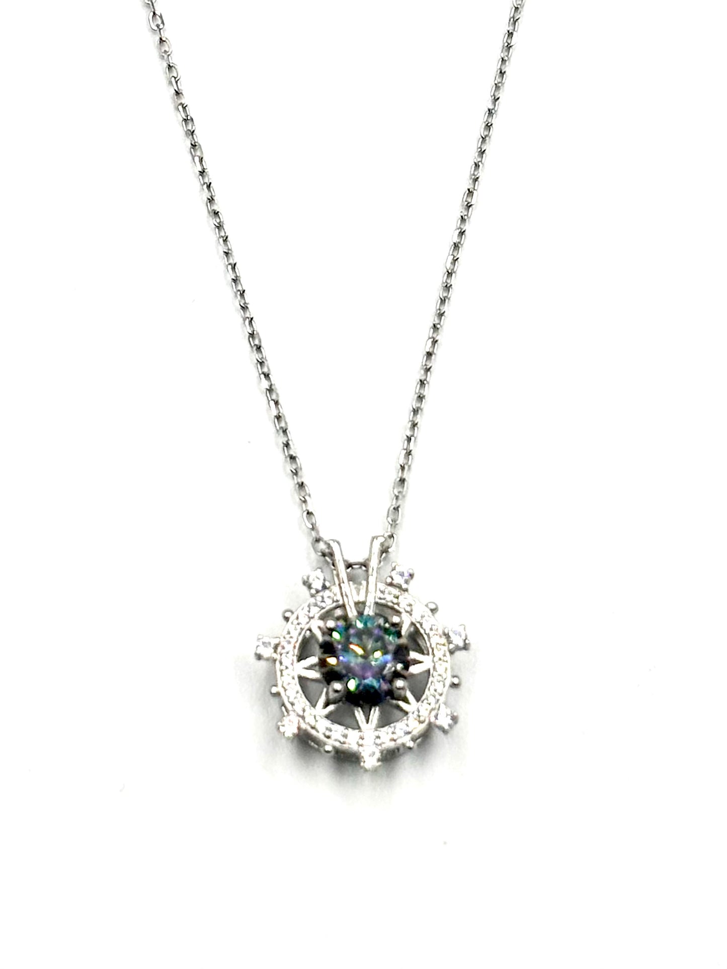 Frostfire Snowflake Moissanite Pendant