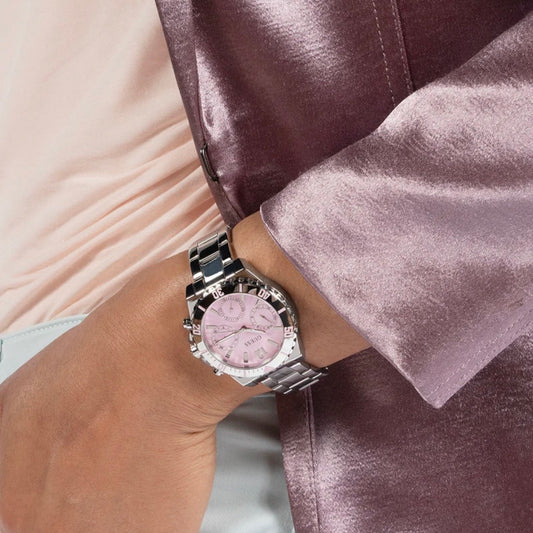 Guess Ladies Silver Tone Multi-function Watch