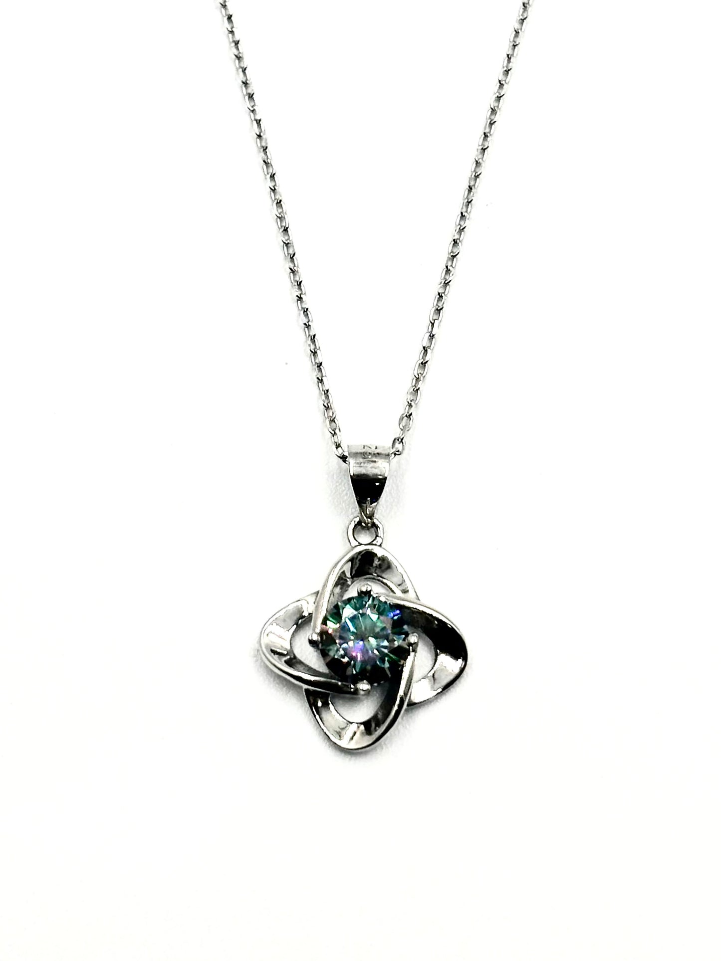 Infinity Bloom Dazzling Moissanite Necklace