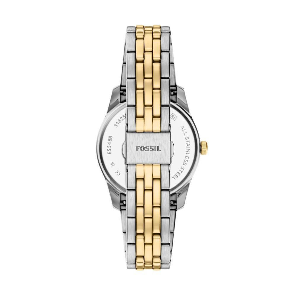 Fossil Women’s Scarlette Three-hand Day-Date Two-Tone Stainless Steel Watch