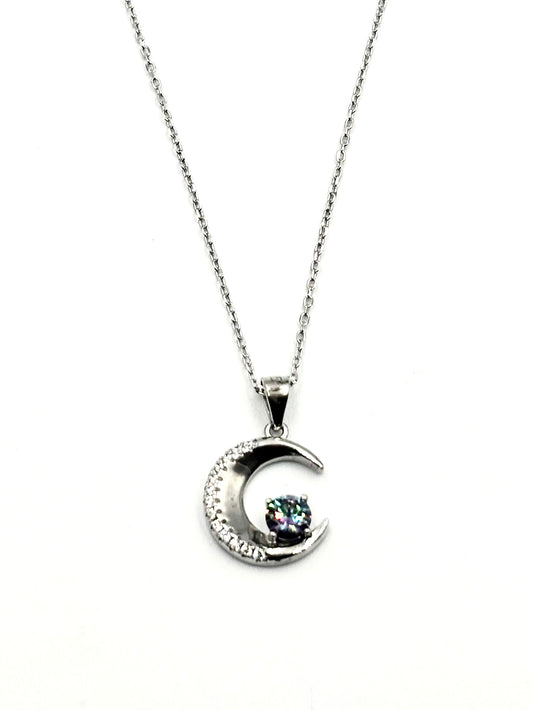 Moonlit Radiance Dazzling Moissanite Necklace
