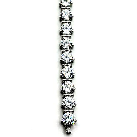Bold Sterling Silver Bar-Link Tennis Bracelet
