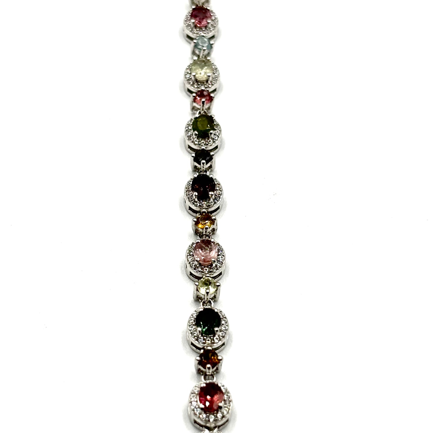 Multicolour Gemstone Halo Bracelet