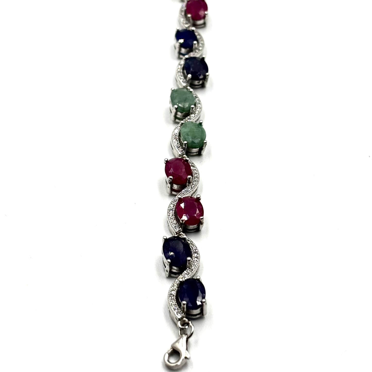 Twilight Harmony Gemstone Bracelet in Sterling Silver