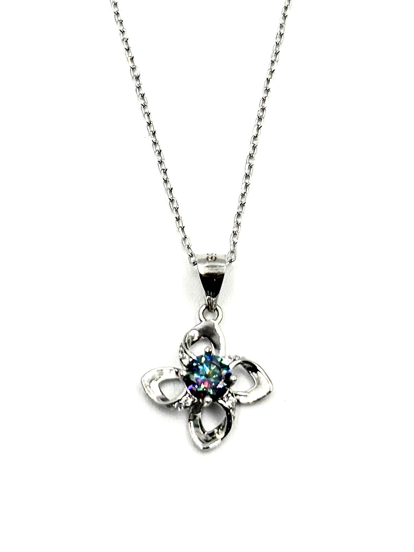 Eternal Bloom Dazzling Moissanite Flower Necklace