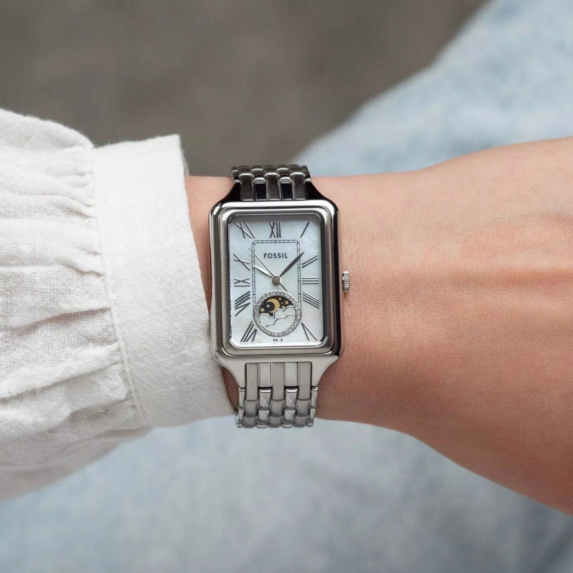 Fossil Women's Raquel Sun Moon Multifunction, Stainless Steel Watch