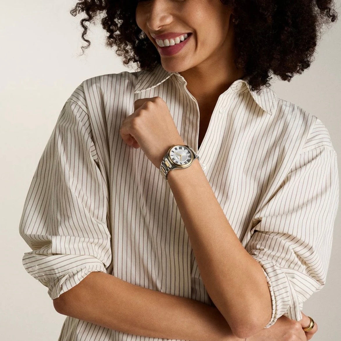 Fossil Gilmore Three-Hand Date Two-Tone Stainless Steel Watch