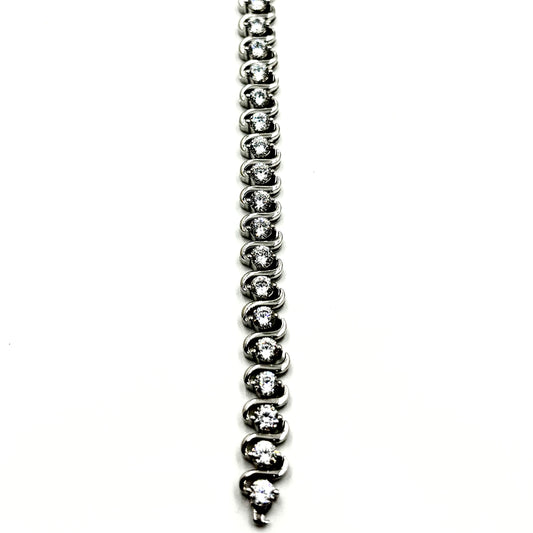 Sterling Silver S-Link Tennis Bracelet
