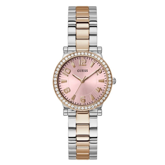 Guess Fawn Pink Round Dial Quartz Analog Women Watch