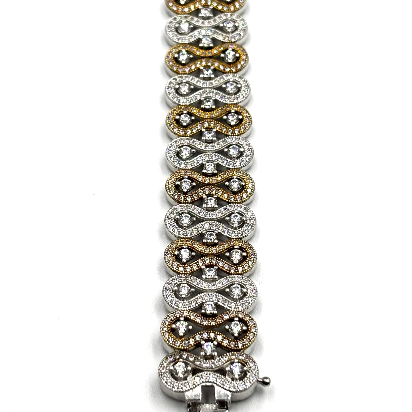 Sterling Silver Two-Tone Designer Bracelet