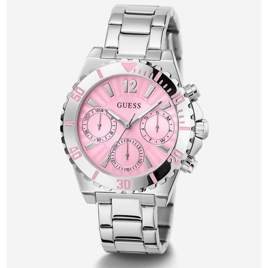 Guess Ladies Silver Tone Multi-function Watch
