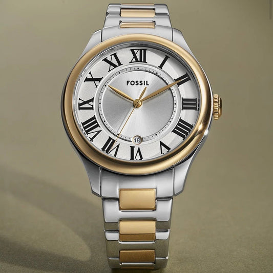 Fossil Gilmore Three-Hand Date Two-Tone Stainless Steel Watch