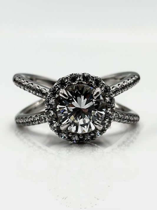 Sterling Silver Ring with Cubic Zirconias