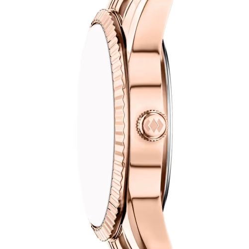 Fossil Women’s Scarlette Three-Hand Day-Date Rose Gold-Tone Stainless Steel Watch