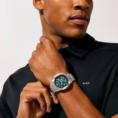 Michael Kors Sage Mens Silver Stainless Steel Strap Watch